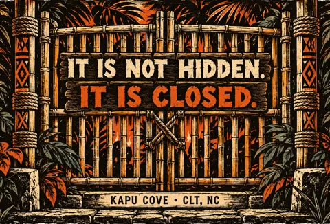 It is not hidden, it is closed postcard, front